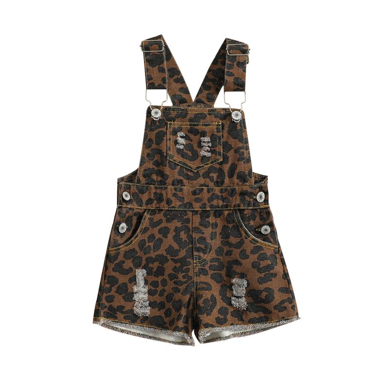 Salopette in denim per bambine con tasche funzionali - Tuta estiva con cinturino regolabile, tutina alla moda per bambini_voghion.com