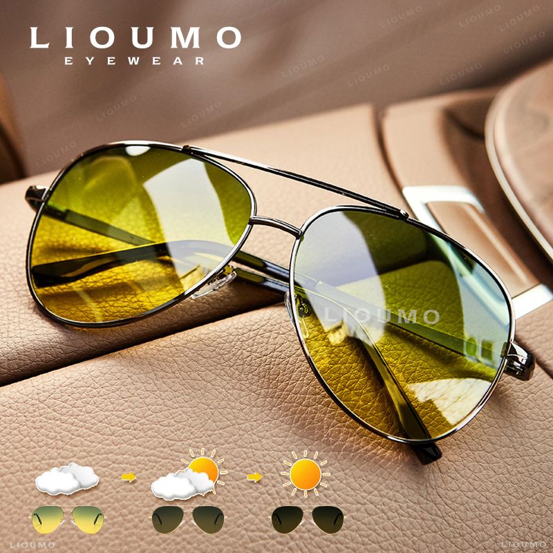 Moud Pilot Sonnebrëller Fir Männer Polariséiert Photochromesch Dag Nuecht Fuerbrëller Fraen Chamäleon Brëll Unisex Sonnebrëll_voghion.com