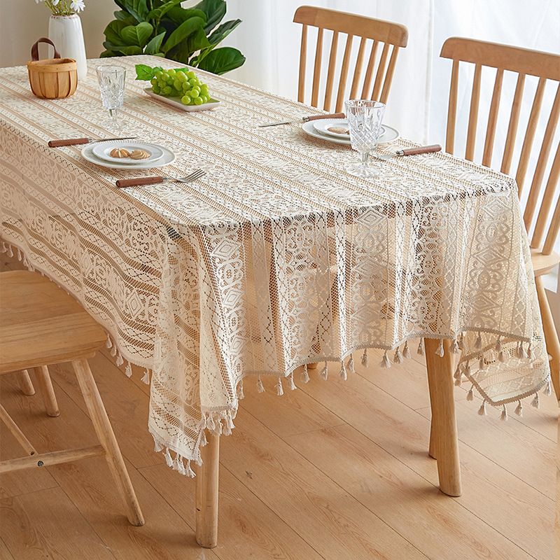 Tovaglia Bohemian Dot – Tessuto in poliestere con retro antiscivolo, motivo a pois rotondi resistente al calore per uso decorativo e da pranzo_voghion.com