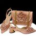 Women Shoe Bag Set Elegant Pointed Toe High Heels Matching Square Shoulder Flower Decoration Ladies Shoes And Bag Set Combination_voghion.com