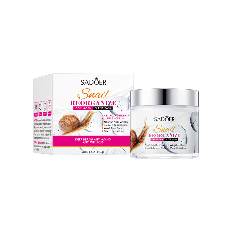 All English SADOER Snail Recombinant Collagen Sleep Facial Mask Moisturizing And Drying Face Cream_voghion.com