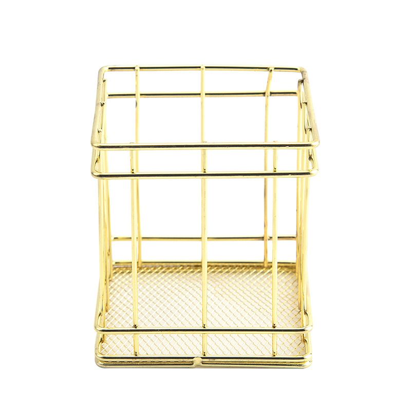Nordic style rose gold ins desktop finishing iron storage basket storage basket kitchen storage basket storage basket_voghion.com