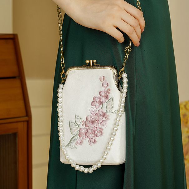 Borsa a mano in pelle con ricamo di loto in stile cinese Cheongsam Hanfu della serie Xiutang_voghion.com