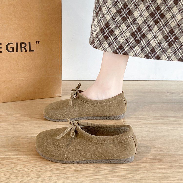 Γυναικεία παπούτσια Birkenstocks με ρετρό κορδόνια, φθινοπωρινά και χειμερινά lazy, μονόχρωμα, με στρογγυλή μύτη, Mary Jane Muller_voghion.com