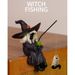Witch Resin Craft Ornament Small Halloween Figure For Fish Tank Desktop_voghion.com