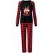 Familien-Matching-Eltern-Kind-Outfit Weihnachtsatmosphäre zu Hause Eltern-Kind-Anzug Hauskleidung Anzug_voghion.com