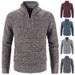 "Cardigan unisex foderato in pile – Maglione lavorato a maglia minimalista con collo alto e orlo a coste"_voghion.com