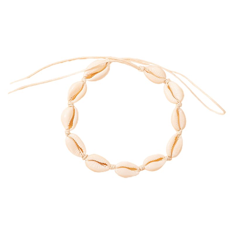 Shuosbai, braccialetto decorativo alla caviglia, elegante gioiello per il piede, decorazione a conchiglia, cavigliera da spiaggia per l'uso quotidiano_voghion.com