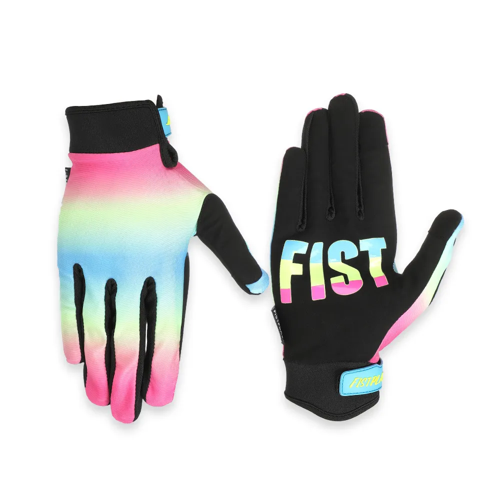 FISTPLAST Mountain Bike Wear Resistant Rainbow Touchscreen Off Road Motorcycle Riding Gloves_voghion.com