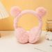 Paraorecchie invernali per bambini - Scaldaorecchie regolabili in morbido peluche, design a cartoni animati per bambine, protezione esterna accogliente (rosa, grigio, viola)_voghion.com