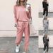 Solid Color Loose Casual Suit Women's Spring and Autumn New Style Round Neck Long Sleeve Harem Pants Two-piece Set_voghion.com