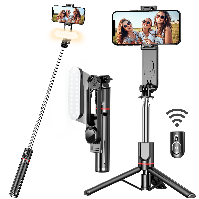 L15 Selfie Stick Multi-Functional Tripod Bluetooth Remote Control Universal Phone Holder Front And Rear Fill Light Live_voghion.com