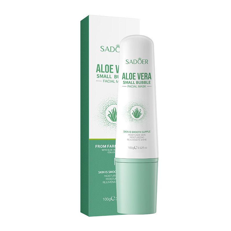Full English Aloe Vera Small SADOER Blackhead And Acne Cleansing Bubble Mud Mask_voghion.com