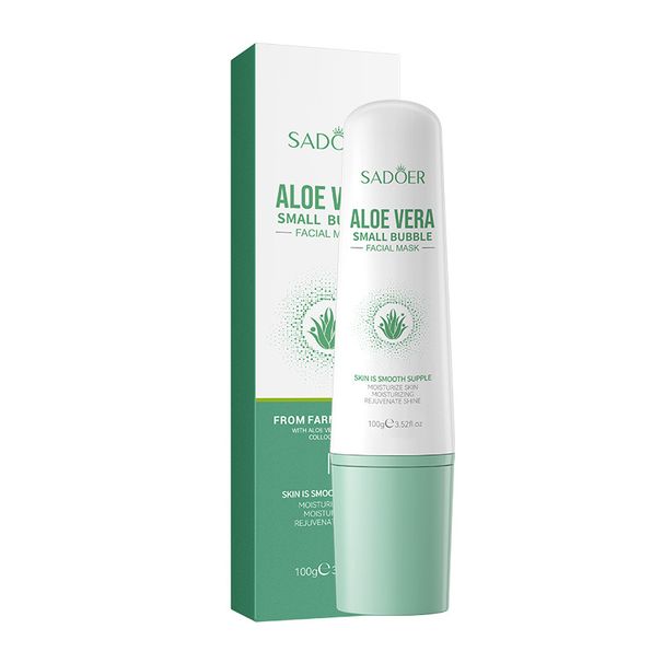 Full English Aloe Vera Small SADOER Blackhead And Acne Cleansing Bubble Mud Mask_voghion.com