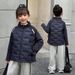 Kids' Sherpa-Lined Puffer Jacket - Winter & Spring Warm Zip-Up Coat With Stand Collar, Lightweight Quilted Outerwear For Boys & Girls (100-170cm)_voghion.com