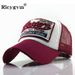 Hot Sale Summer Mesh Trucker Hat For Men Women Retro Letter Baseball Cap Adjustable Outdoor Sun Visors Hip Hop Snapback_voghion.com