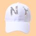 Women's British Diamond Casual Face Showing Small Adult Baseball Cap Fashionable And Stylish Duckbill Hat_voghion.com