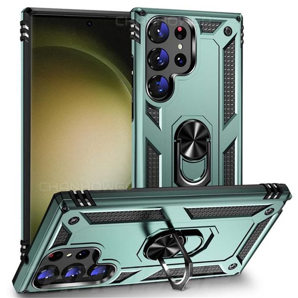 Custodia antiurto per armatura per Samsung Galaxy S23 Ultra Plus A04s A04 A14 A34 A54 5G 4G Anello in metallo Cavalletto Supporto per supporto Custodia in TPU_voghion.com