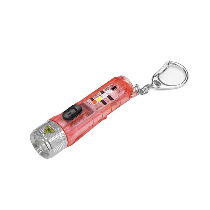 1 Pcs Mini Keychain Flashlight Charging Multifunctional Waterproof Fluorescent Magnetic Warning Flashlight_voghion.com
