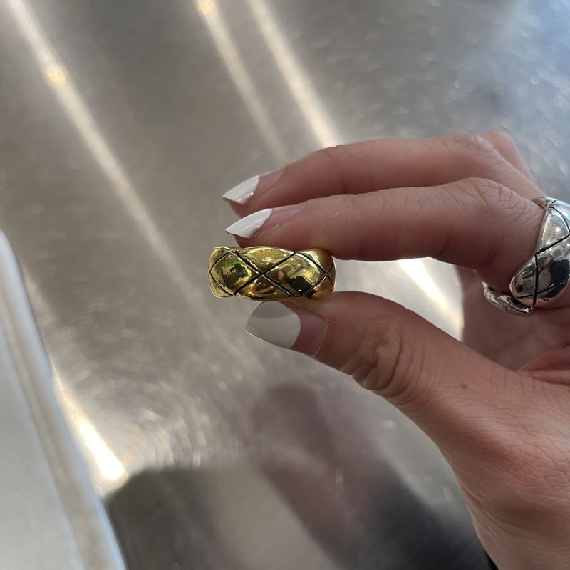 Natural Stone Tiger Eye Crystal Niche High-end Minimalist Personality Wide Index Finger Stacking Ring_voghion.com