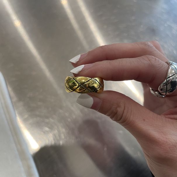 Natural Stone Tiger Eye Crystal Niche High-end Minimalist Personality Wide Index Finger Stacking Ring_voghion.com