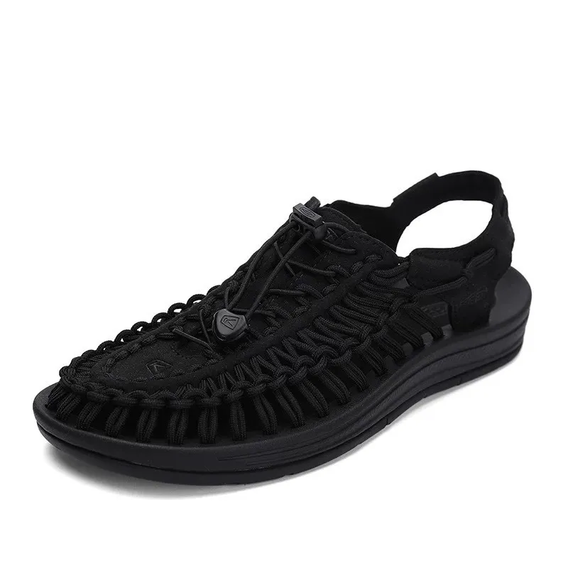 Adīti moderni, piemēroti vīriešu/sieviešu pārgājienu apavi, elpojoši un nodilumizturīgi, upes pēdu imitācijas austi pludmales apavi_voghion.com