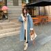 Blue Suede Sheep Wool For Women, Autumn And Winter 2024 New Style, Fleece-Lined, Thickened, Long Sheepskin Coat_voghion.com
