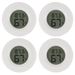 2/4 Stück Mini-Hygrometer-Thermometer, Fahrenheit Oder Celsius-Messgerät, Digitaler LCD-Monitor, Runder Luftfeuchtigkeits- Und_voghion.com