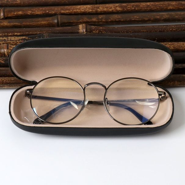 Unisex Metal glasses case men plus hard pressure storage case myopia eye case optical lens cortex_voghion.com