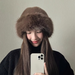 2024 Nieuwe Wintermuts Dames Herfst En Winter Dikke Bont Vissershoed Warme Effen Kleur Veelzijdige Mongoolse Hoed_voghion.com