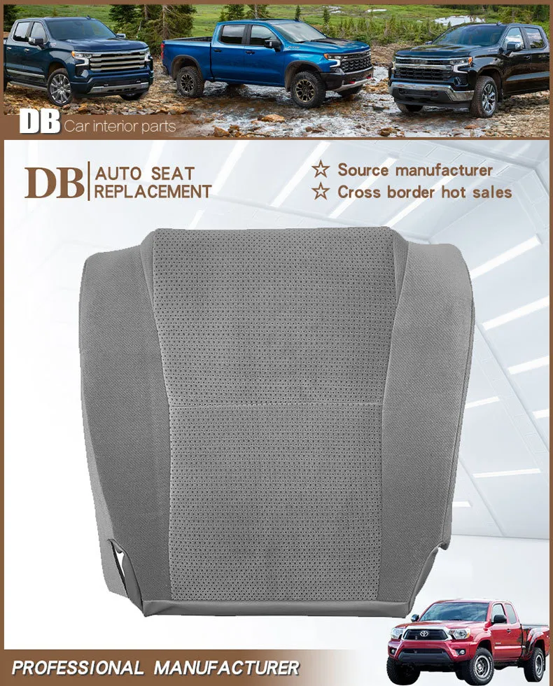 Convient pour Toyota Tacoma 09 15 housse de siège conducteur en tissu gris pour remplacer le coussin de siège de voiture d'origine_voghion.com