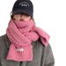 Sciarpa calda rosa ispessita coreana, lavorata a maglia in lana nuova, inverno 2025, carina sciarpa_voghion.com