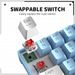 T62 Mixed Light Wired Mechanical Customizable Hot-swappable Blue Red Switch Gaming E-sports Small Keyboard_voghion.com
