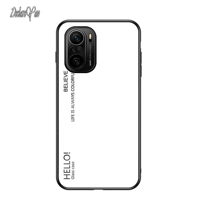 Poco X3 NFC X4 Pro Custodia DECLAREYAO Custodia rigida in vetro per Xiaomi Poco F4 GT F3 F2 Pro M3 M4 Custodia Cornice in silicone Ultra sottile_voghion.com