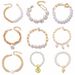 Set di gioielli da donna con design a forma di bracciale di perle barocche_voghion.com