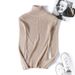 Damenbekleidung Rollkragenpullover Langarm Schlankheits Einfarbig Klein Frisch Strick Damen Basisshirt_voghion.com
