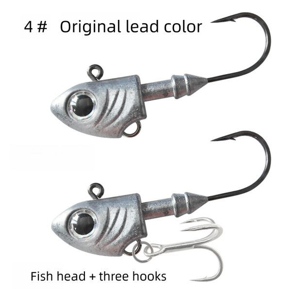 Fish Lead Head Hook With UV Soft Large Weight 40g 30g Luminous Bait Zhoushan Sea Fishing Bass Lure_voghion.com