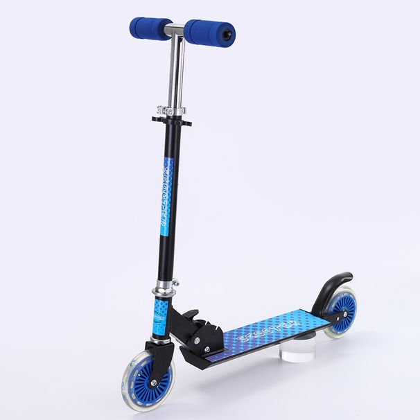 Monopattino per bambini portatile pieghevole in lega di alluminio monopattino a due ruote con supporto per i piedi può essere sollevato monopattino_voghion.com