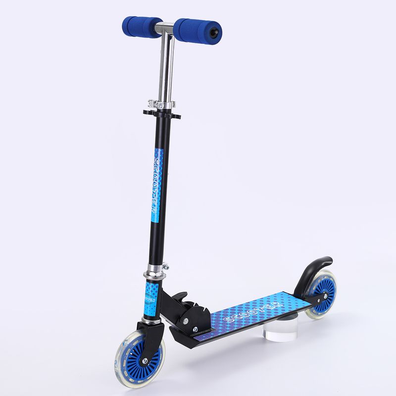 Children's scooter portable folding aluminum alloy scooter two wheels with foot support can be lifted scooter_voghion.com