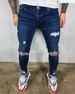 Suitable For All Seasons Bulk Discount New Men's Ripped Stretch Skinny Jeans_voghion.com