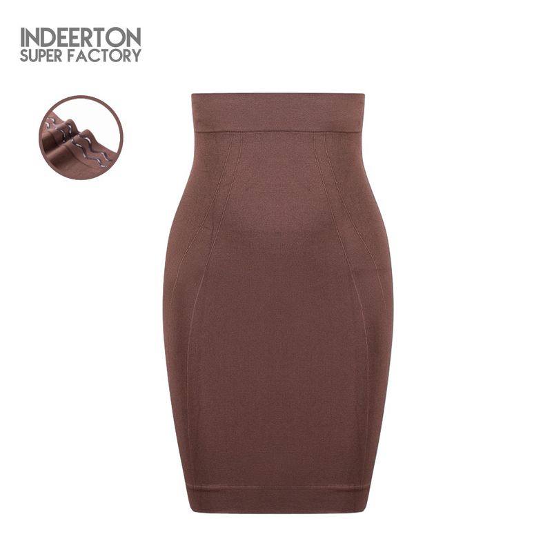 Nederdelskjole Shapewear Kort Sexet Hofte Kramme Høj Talje Slim Fit Nude Komfortabel Skims Nederdel_voghion.com
