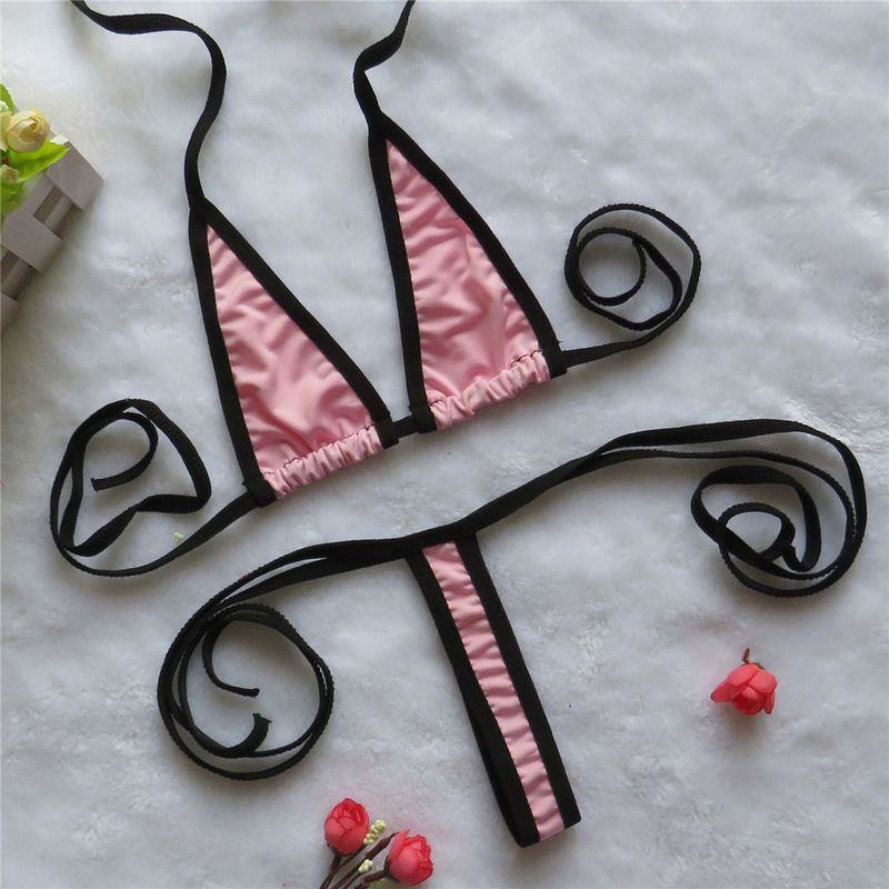 micro bikini Sexy Sling triangolo Bordo Mini perizoma ragazza Beach Suthing spa costumi da bagno donna costume da bagno biquini bikini monokini_voghion.com