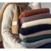 ladies Solid Color Knitted Scarf, Korean Version, Student Yarn, Versatile, Warm, Thick,_voghion.com