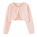 Girls' Knit Cardigan With Floral Pattern - Soft Cotton Long Sleeve Open Front Sweater For Toddler & Kids (3-8 Years, 90-160cm)_voghion.com