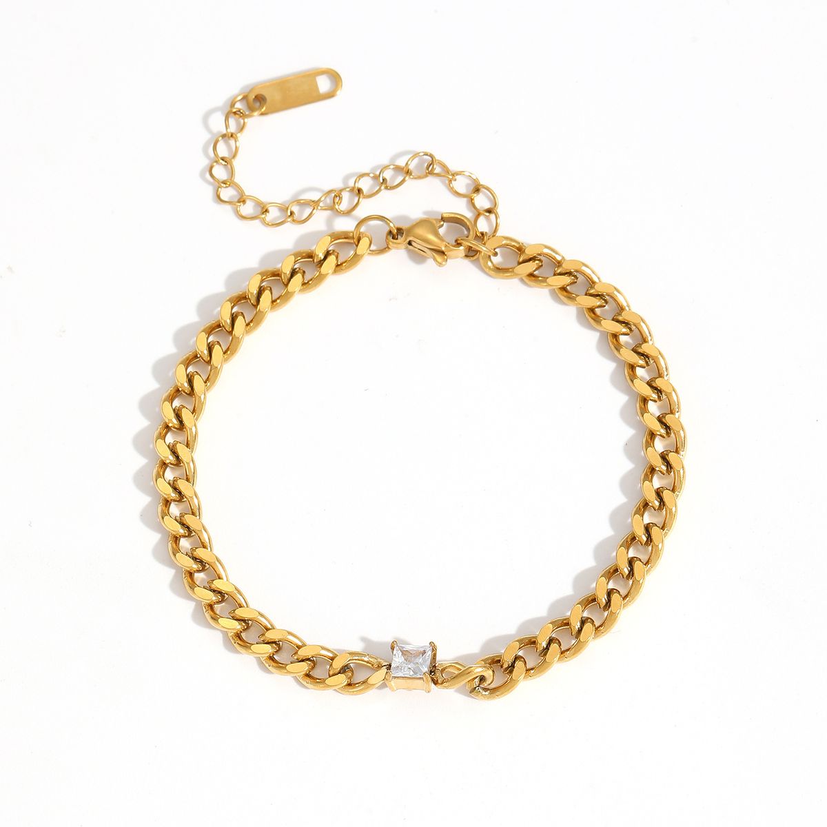 Niche Titanium Steel Bracelet Female Girlfriend Zircon Bracelet High-end Sense Versatile Jewelry Chain Retro Ethnic Bohemian Vacation Beach_voghion.com