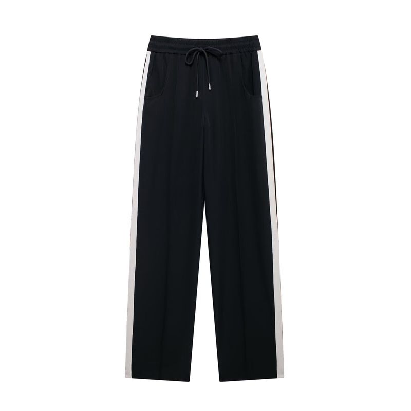 Women's 2024 Autumn/Winter New Side Striped Pilot Jacket and Pants Set_voghion.com