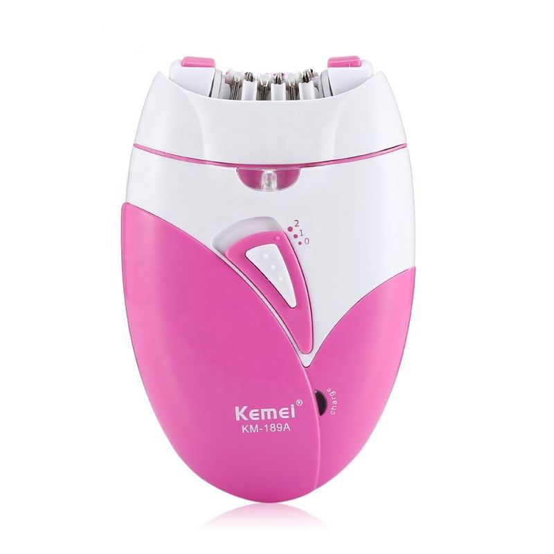 Kemei-189A Epilatore elettrico ricaricabile per gambe e mani da donna, depilatore per il corpo_voghion.com