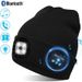 Unisex Bluetooth Beanie Hat With Light; Built-in Speaker Mic; Headlamp Cap With Headphones; Tech Gift For Men Women_voghion.com