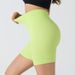 Women's Clothing Seamless Threaded Elastic Tight Three Quarter Pants_voghion.com