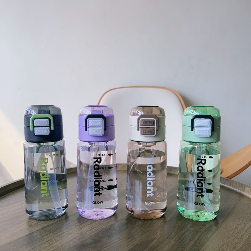 Double Drinking Water Plastic Summer High-Value Student Portable High-Temperature Resistant With Straw Unisex Outdoor_voghion.com